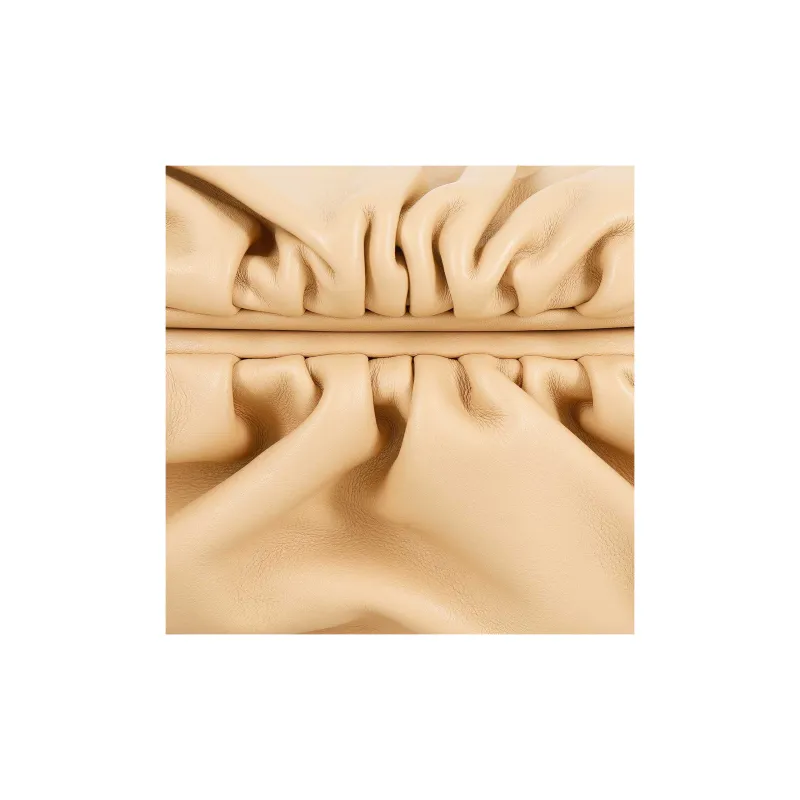 Bottega Veneta POUCH Cloud Bag Calfskin Clutch Women's Almond-5
