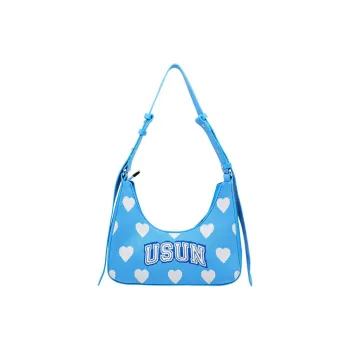 Usual Unusual Polyester With PU Shoulder Bag, Handbag, Shoulder Bag Women's Sky Blue