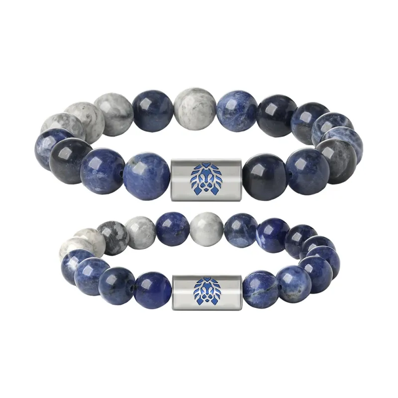 Rastaclat Tiger's Eye Stone Small Lion Chinese Style Jade Bracelet Unisex-4