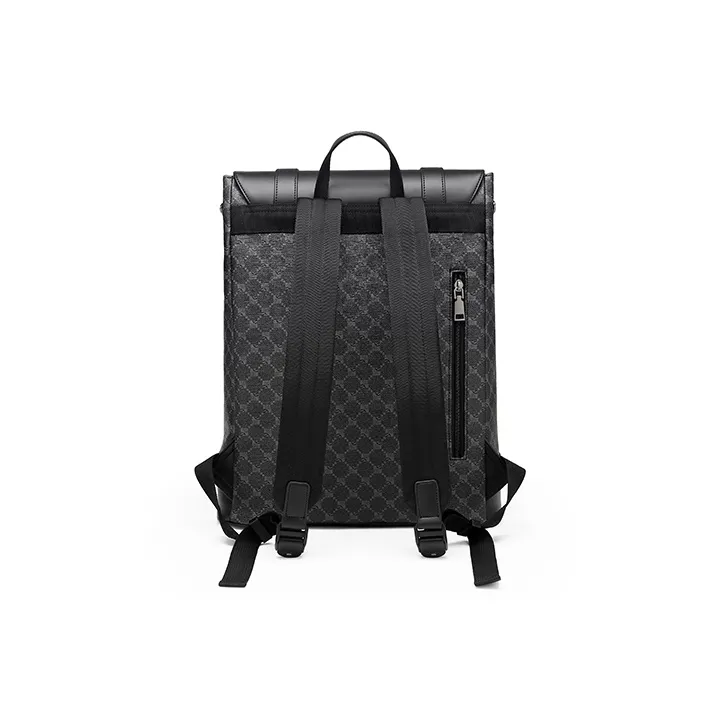 MashaLanti PVC Laptop Backpack Regular Men's Black-3