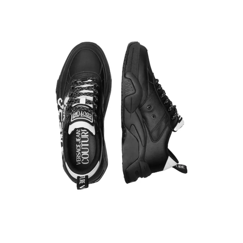 VERSACE JEANS Graffiti Stargaze Low Top Casual Shoes Men's Black-3