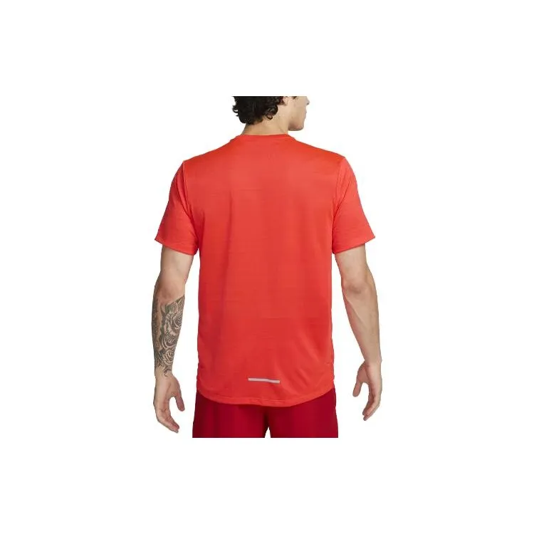 Nike Dri-FIT Miler T-Shirt Men's Orange Red-1