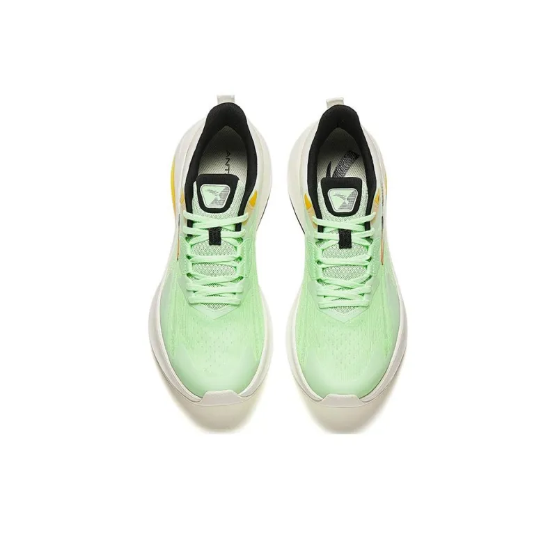 Anta Stinger 5 Durable Breathable Low Top Running Shoes Men's White Green-3