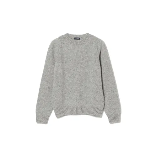 Beams Sweaters Men Light Gray