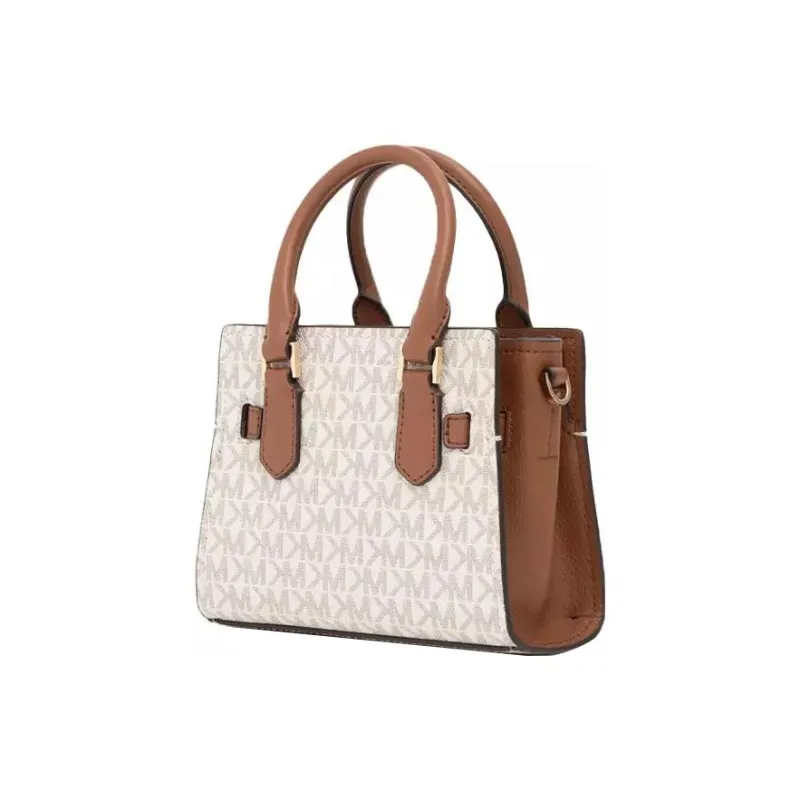 MICHAEL KORS Hamilton Series PVC Bonded Cow Leather Tote Bag Shopping Bag Handbag Shoulder Bag Mini Women's Vanilla-1