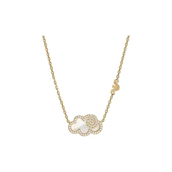 EMPORIO ARMANI Gold Tone Brass Pendant Necklace