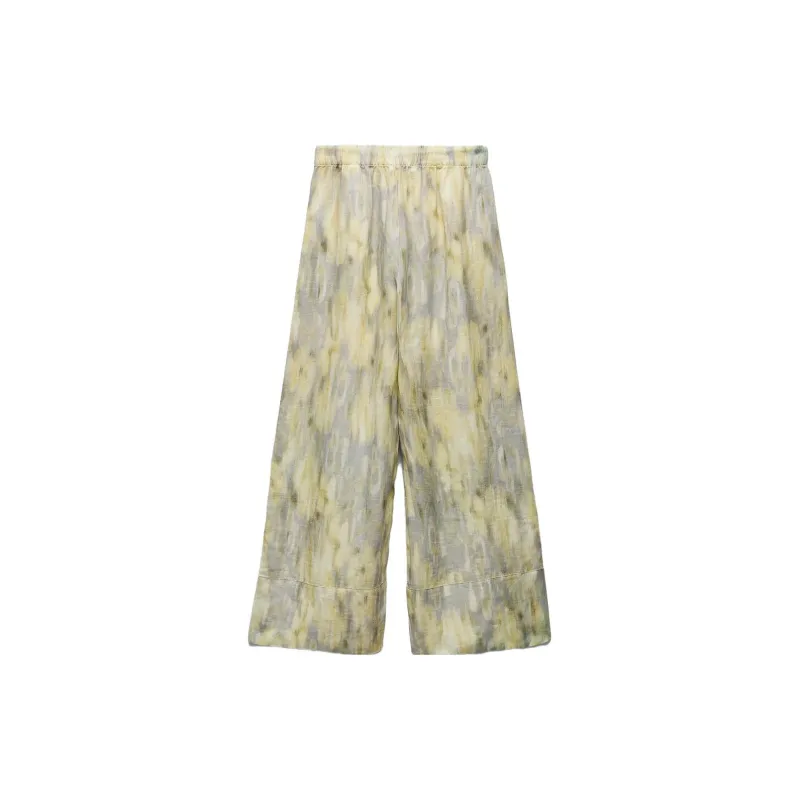 ZARA Casual Pants Women's Yellow-1