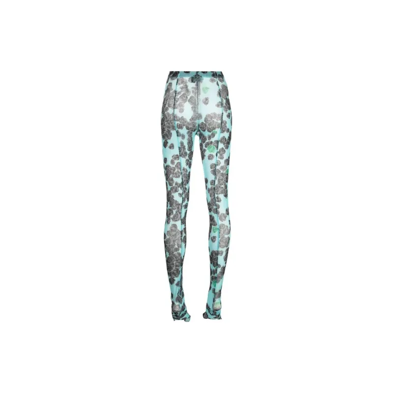 NATASHA ZINKO Pixel Roses Mesh Leggings-1