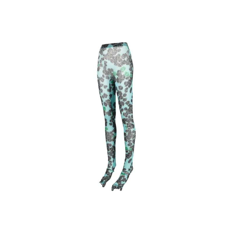 NATASHA ZINKO Pixel Roses Mesh Leggings-2