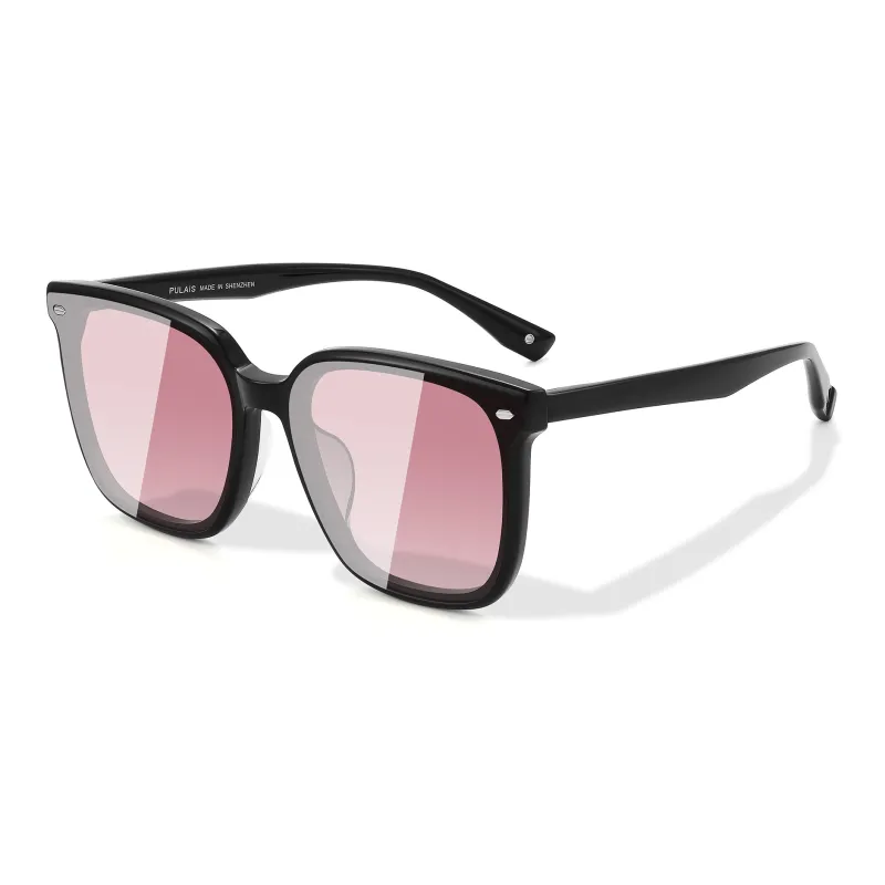 PULAIS Plate Frame Square Sunglasses Unisex-4