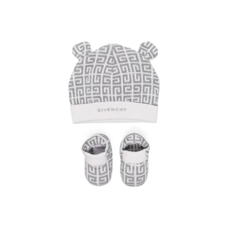 GIVENCHY Cotton Beanies Baby Gray-0
