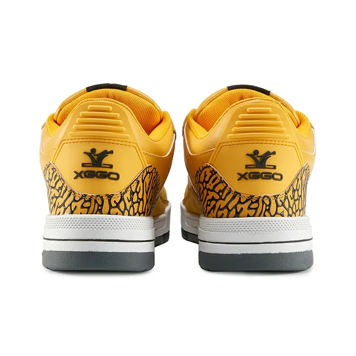 XIANGGUAN XGGO Wear Resistant Slip Resistant Low Top Skateboard Shoes Unisex Yellow-3