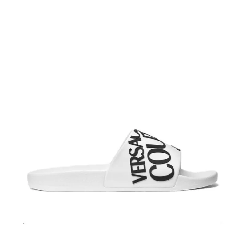 VERSACE JEANS Couture Logo-print Slip-on Slides-1
