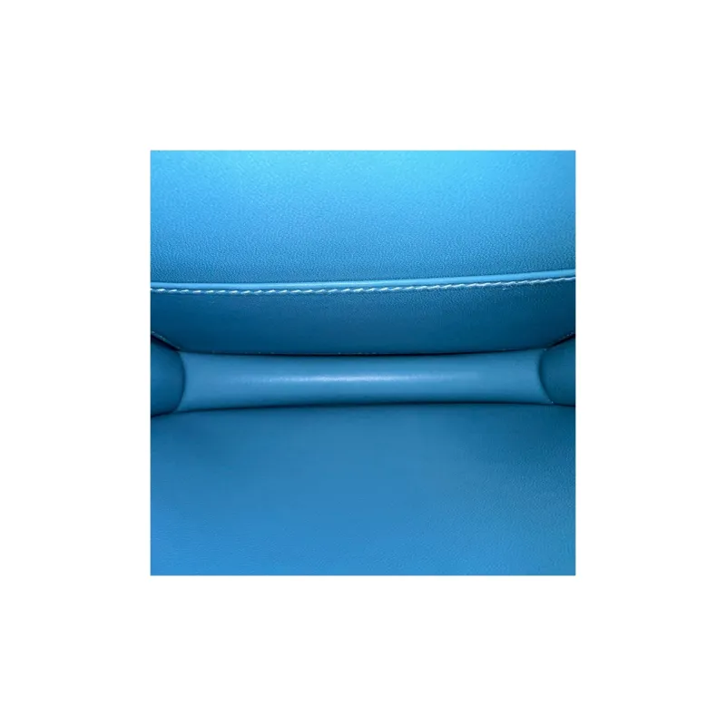 HERMES Constance Epsom Leather Crossbody Bag, Shoulder Bag Mini Women's Blue-5