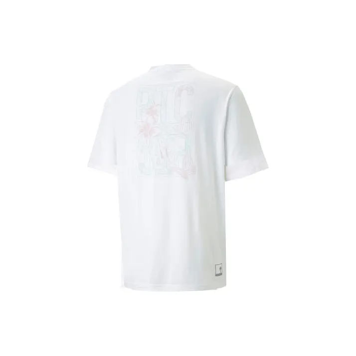 PUMA Palm Tree Crew Paradise Homme T-Shirt Men's White-1