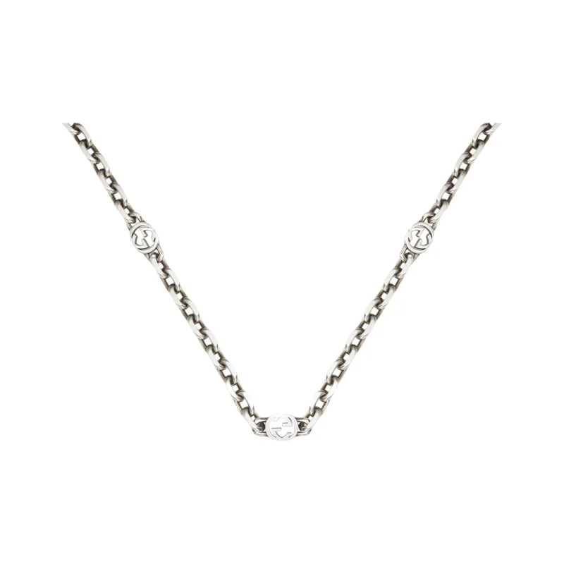 GUCCI 925 Sterling Silver Necklaces Unisex Silver-0