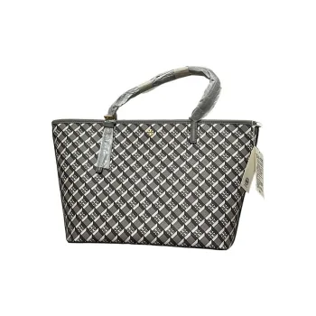 TORY BURCH PVC Tote Bag Shopping Bag Shoulder Bag Crossbody Bag Handbag Regular Women's Gray