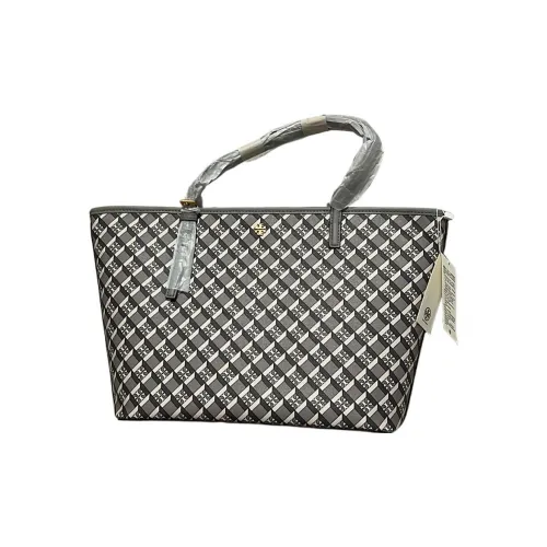 TORY BURCH PVC Tote Bag Shopping Bag Shoulder Bag Crossbody Bag Handbag Regular Women's Gray