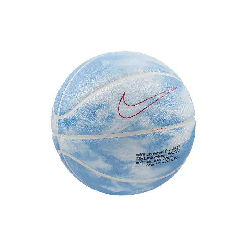 Nike City Exploration Chicago Cloud Print PU Basketball Sky Blue Size 7 Ball Training-0