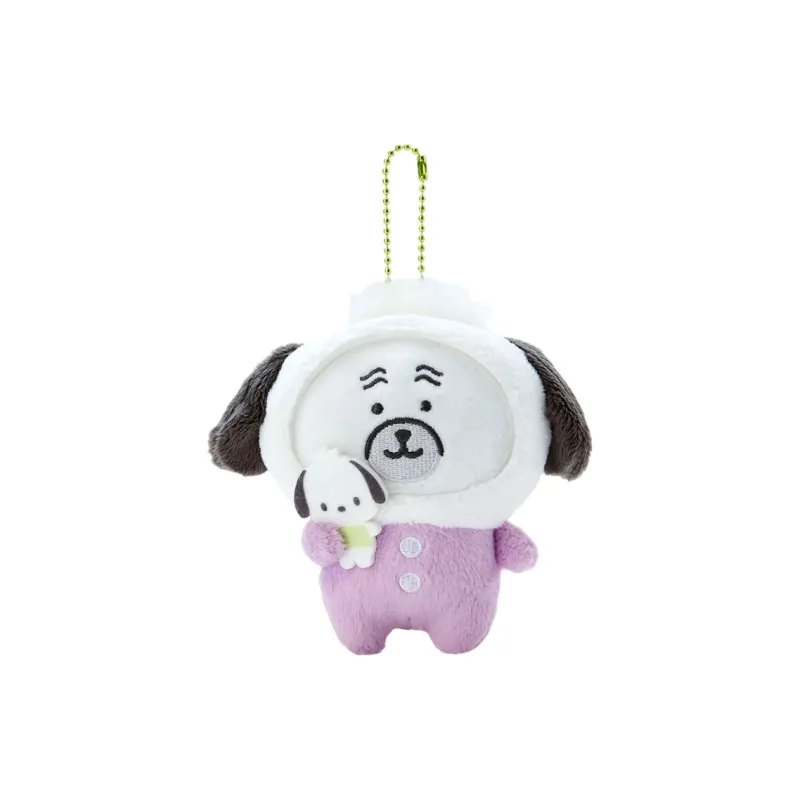 Sanrio Pochacco Nagano Friends × Sanrio Characters Haba Dog, Mascot Dolls Plush Pendant 11cm Height-0