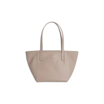 By Far Cow Leather Tote Bag, Shopping Bag, Handbag, Shoulder Bag Tubas Women's Taupe Gray