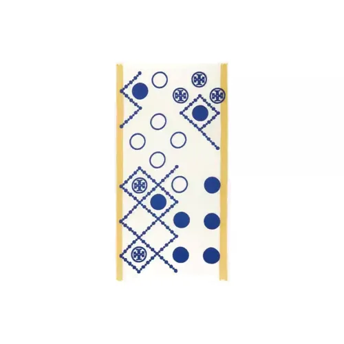 TORY BURCH Knit Scarves Women's White/Blue