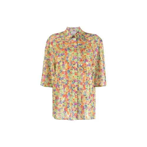 COLLINA STRADA Floral-print Sequin-detail Shirt