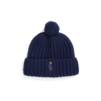 macys polo bear beanie POIZON