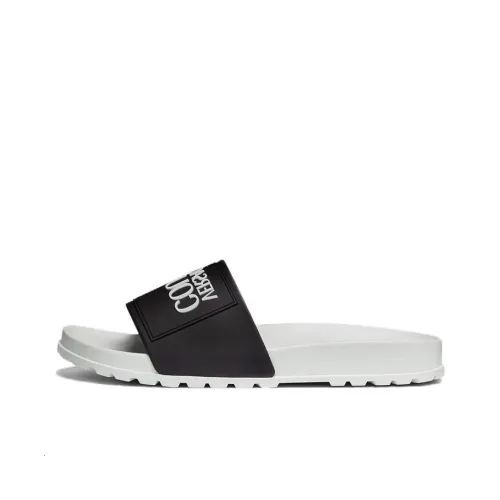 VERSACE JEANS Slide Slippers Men Black/White