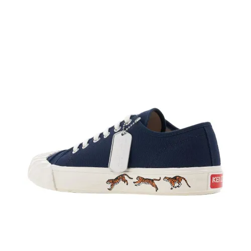 KENZO Canvas Shoes Men Low-Top Blue