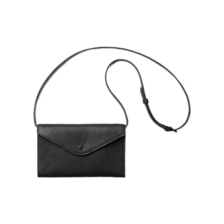 Lemaire Sheepskin Crossbody Wallets Small Size Unisex Black-0