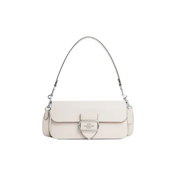 COACH Morgan Leather Crossbody One Shoulder Handbag Small Size Women's Beige