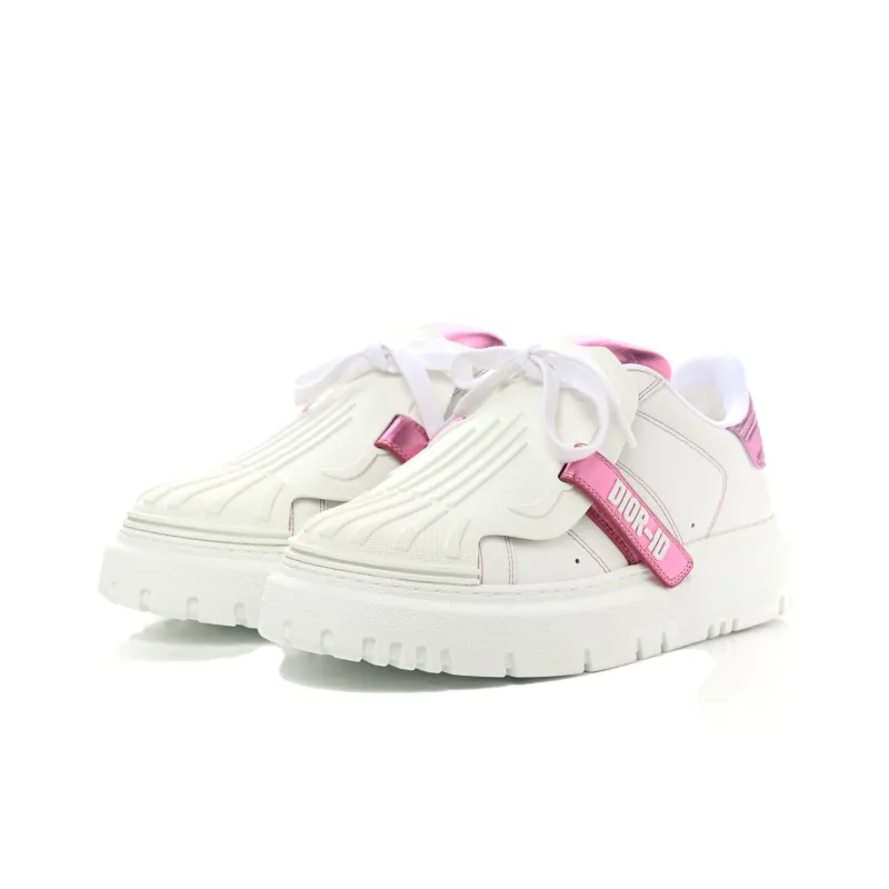 DIOR ID Shell Shoes Low Top Stylish Skateboarding Shoes Women's White Pink-1