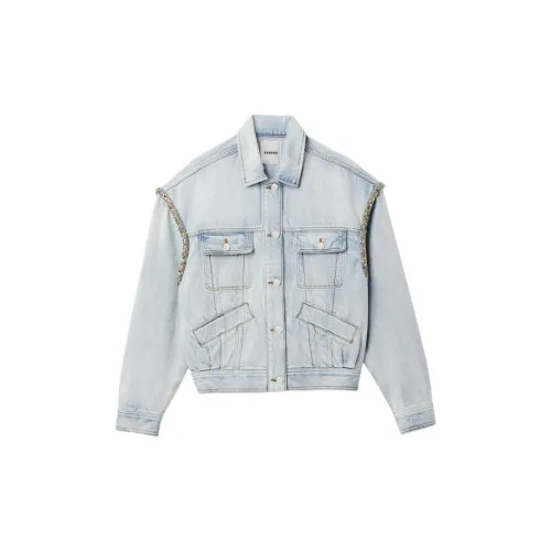 Sandro Denim Jackets Women's Light Blue