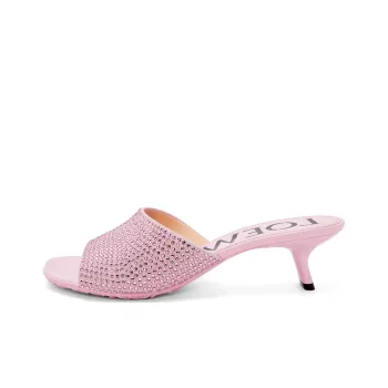 LOEWE Petal 50mm Rhinestone embellished Mules