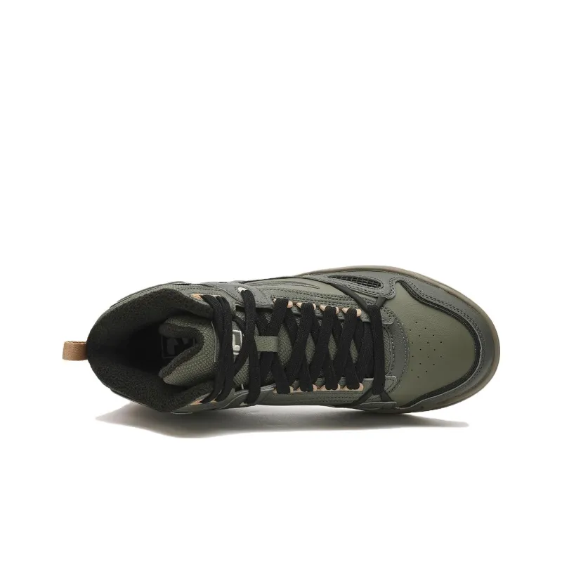 FILA Slip-Resistant High-Top Skateboard Shoes Men's Green-2
