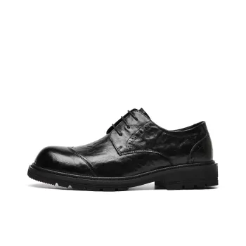 LUOGOKS Men's Casual Shoes Men Low Top Black
