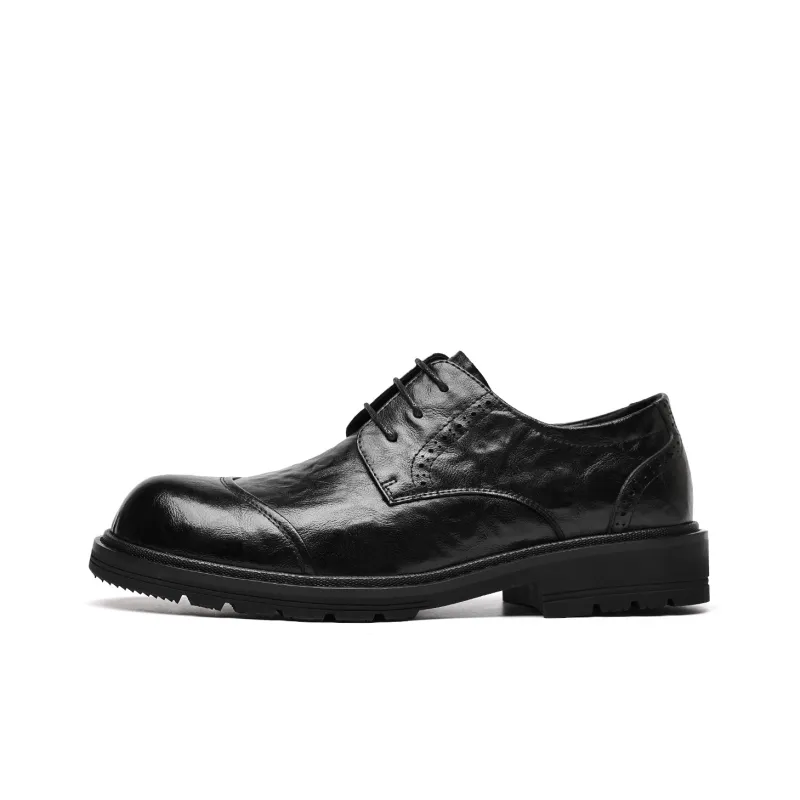 LUOGOKS Men's Casual Shoes Men Low Top Black-0