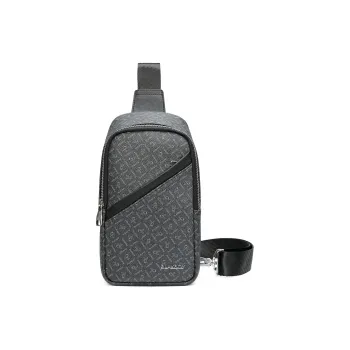 Playboy Polyvinyl Chloride Cycling Bag, Crossbody Bag, Shoulder Bag Men's Black Gray