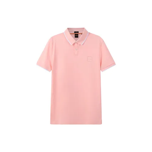 HUGO BOSS Polo Shirts Men Light Pink