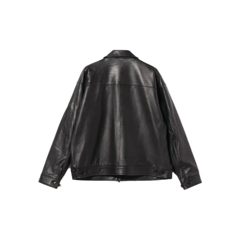 Beams Leather Jackets Unisex Black-1