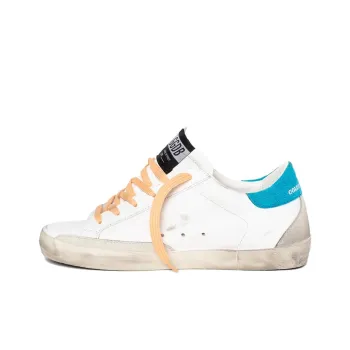 Golden Goose Super Star Low Top Stylish Skateboarding Shoes Women's White Blue