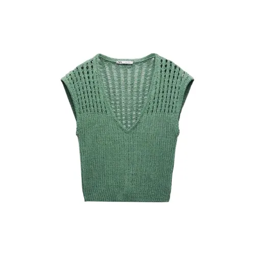 ZARA T-Shirts Women's Green