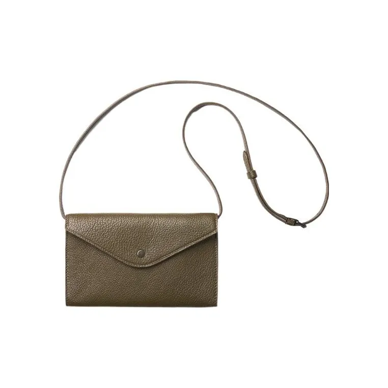Lemaire Sheepskin Crossbody Wallets Small Size Unisex Turquoise Green-0