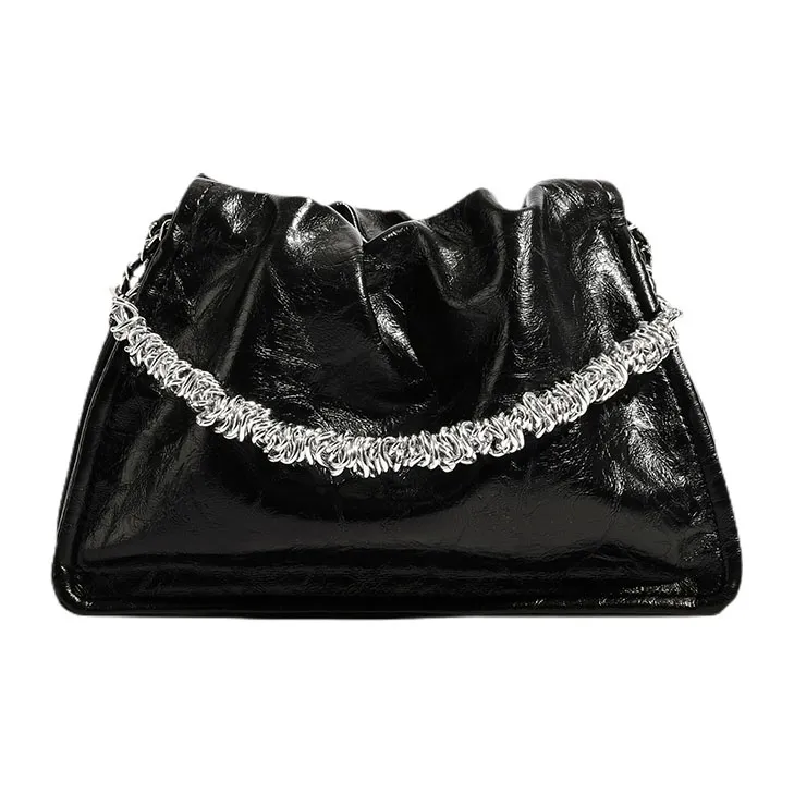 PINK·LAND Pu Material Shoulder Bag Handbag Shoulder Bag Crossbody Bag Regular Women's Black/Qiang/Silver/Havana-1