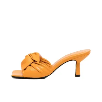 By Far Knot Detailed Slip-On Heeled Sandals Women's