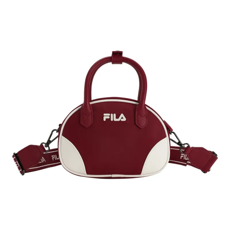 FILA Fabric Shoulder Bag, Crossbody Bag, Handbag Regular Women's Vivid Dark Red-2