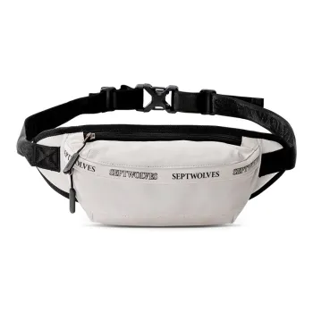 SEPTWOLVES Fabric Shoulder Bags Fanny Pack Sling Bags Regular Unisex Ecru