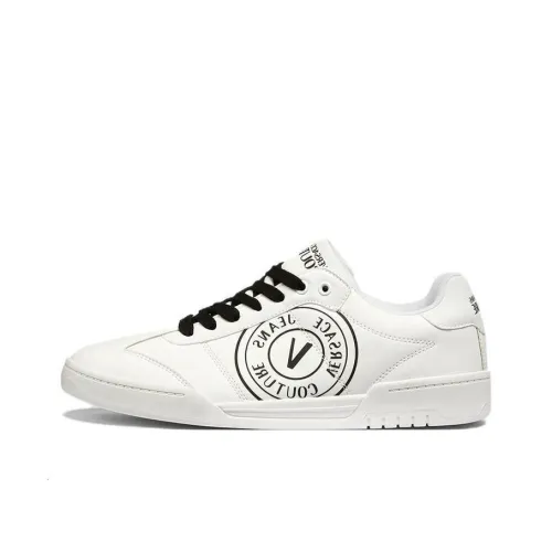 VERSACE JEANS COUTURE Skateboard Shoes Men Low-Top White