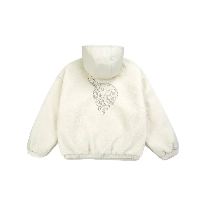 Guuka Velvet feel Coat Unisex Beige-1